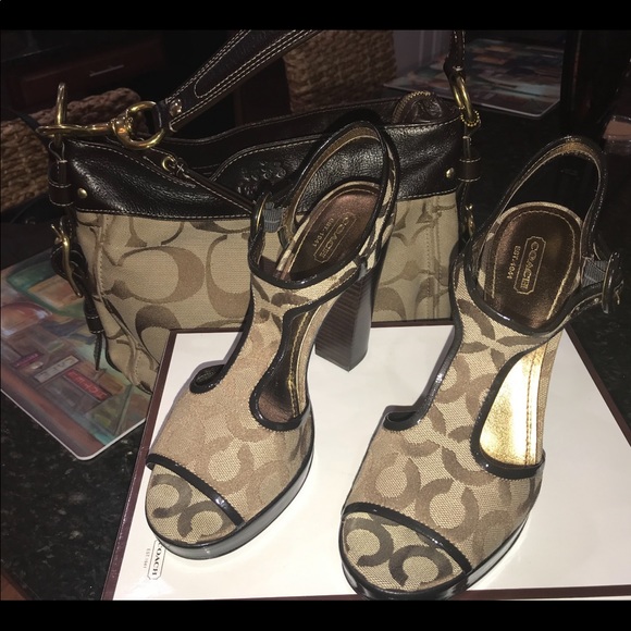 Coach Handbag and Platform Heels - Picture 3 of 6